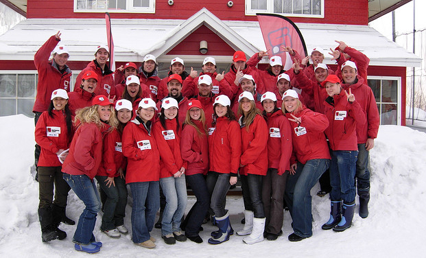 Stuart McIlreavy with Ski Japan team